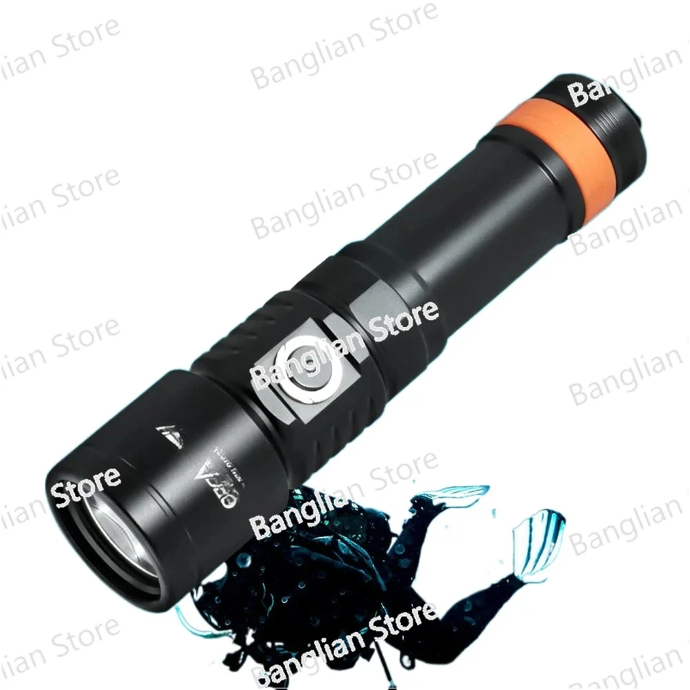 

D710 Scuba Diving Light 3000-Lumen Underwater Flashlight with 6 Degrees Narrow Beam 150M Waterproof Night Dive Torch