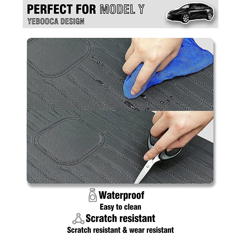 Rear Seat Back Cover Backrest Protector For Tesla ~ 2025 Model Y Juniper Trunk Anti-scratch Pad Anti-dirty Mat Velcro car seat back cover