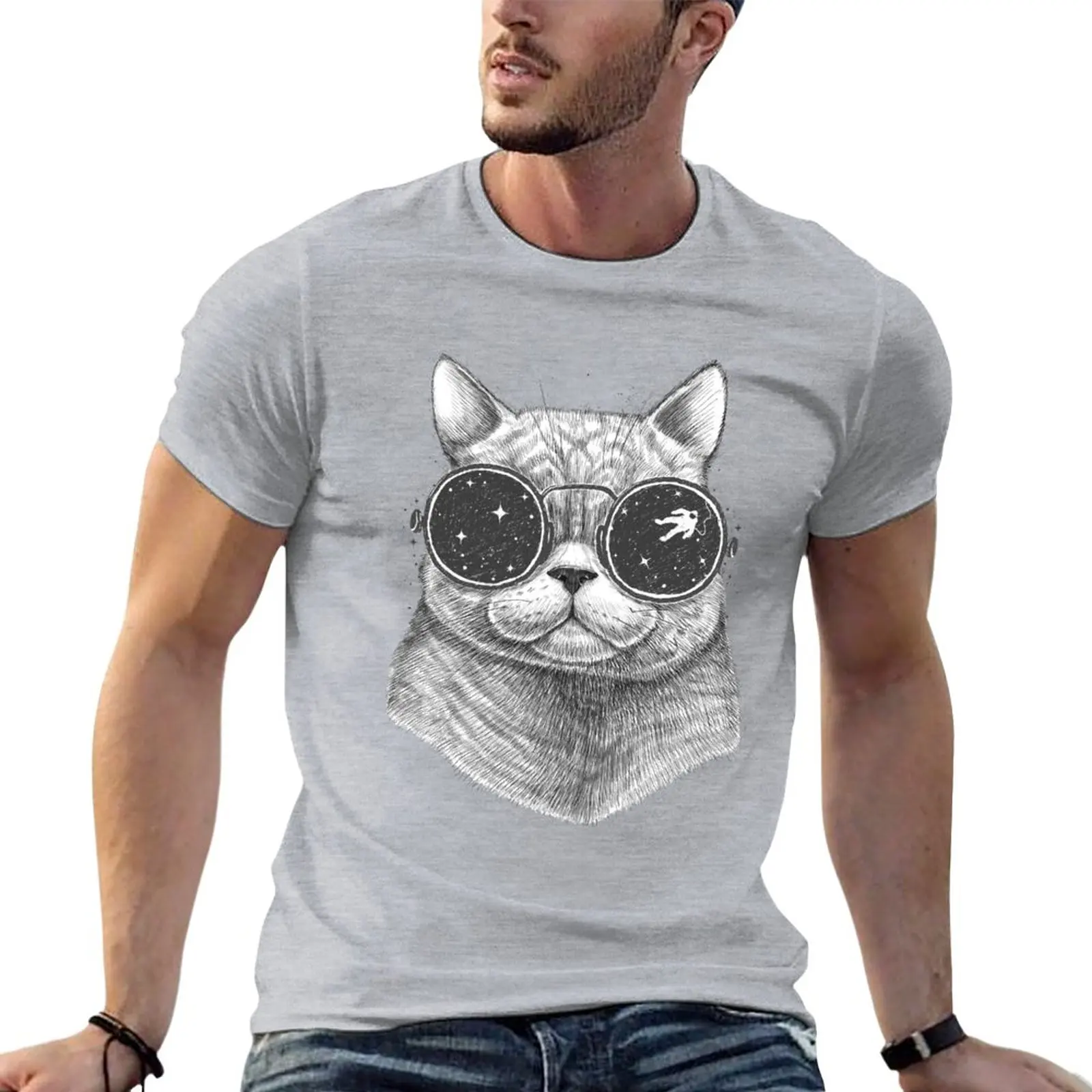

Space cat T-Shirt cute clothes cute tops Men's t-shirt
