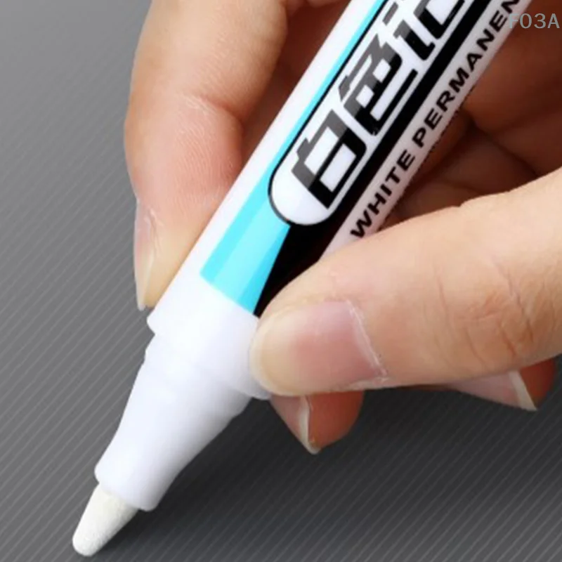 Waterproof Marker Pen 0.7/1.0/2.5mm White Paint Tread Environmental Pens Car Tire Painting Graffti Stationery School Supplies White Marker Pens Paint Marker Pen Markers Pen Marker Pens Paint Pen