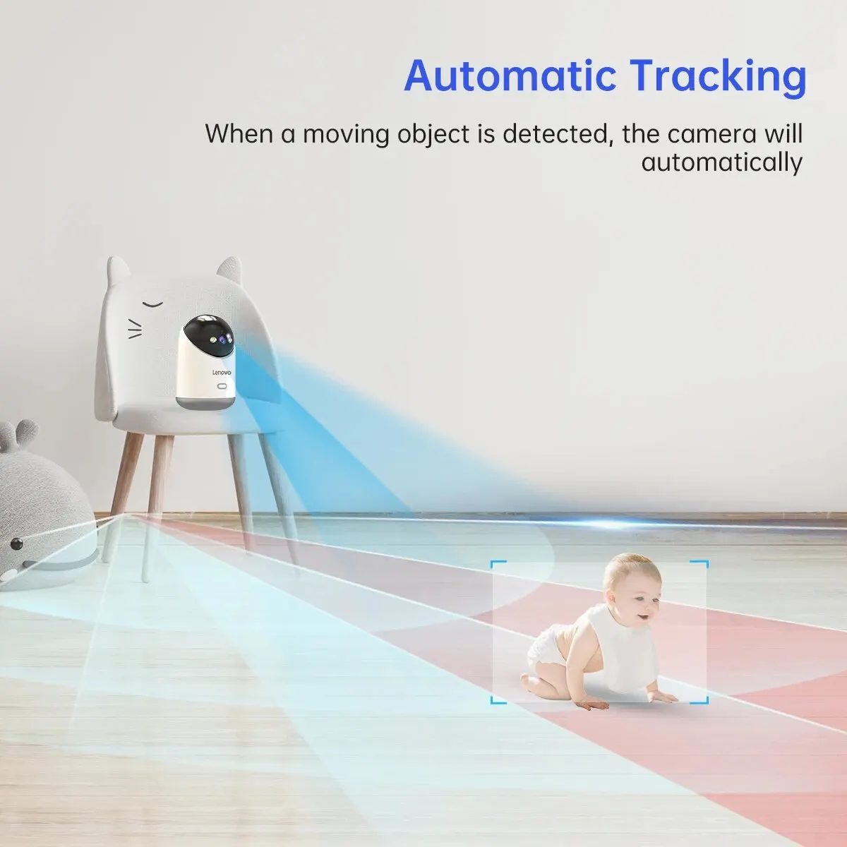 Lenovo 3MP 5G WiFi PTZ Telecamera IP Smart Home Color Night Audio Telecamera di sorveglianza wireless Monitoraggio automatico Sicurezza Baby Monitor - immagine 4