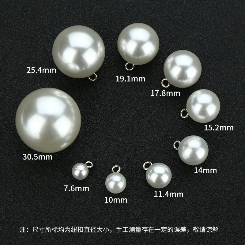36pcs 20mm Hight light big imitation pearl buttons for sewing high quality  pearl decorative button for safa craft headwear thing - AliExpress