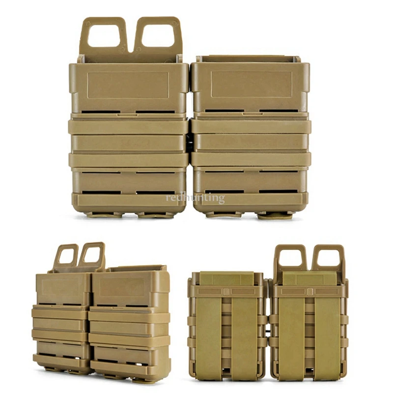 

Tactical Magazine Pouch M4 5.56 FastMag Molle Pouch Military Wargame Airsoft Double Fast Mag Holder Hunting Pistol Magazine Bag