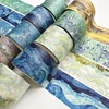 Retro Washi Tape Scrapbooking Supplies Washitape Oil Painting Style Decorative Adhesive Tape Journal Stationery Masking Tape 4