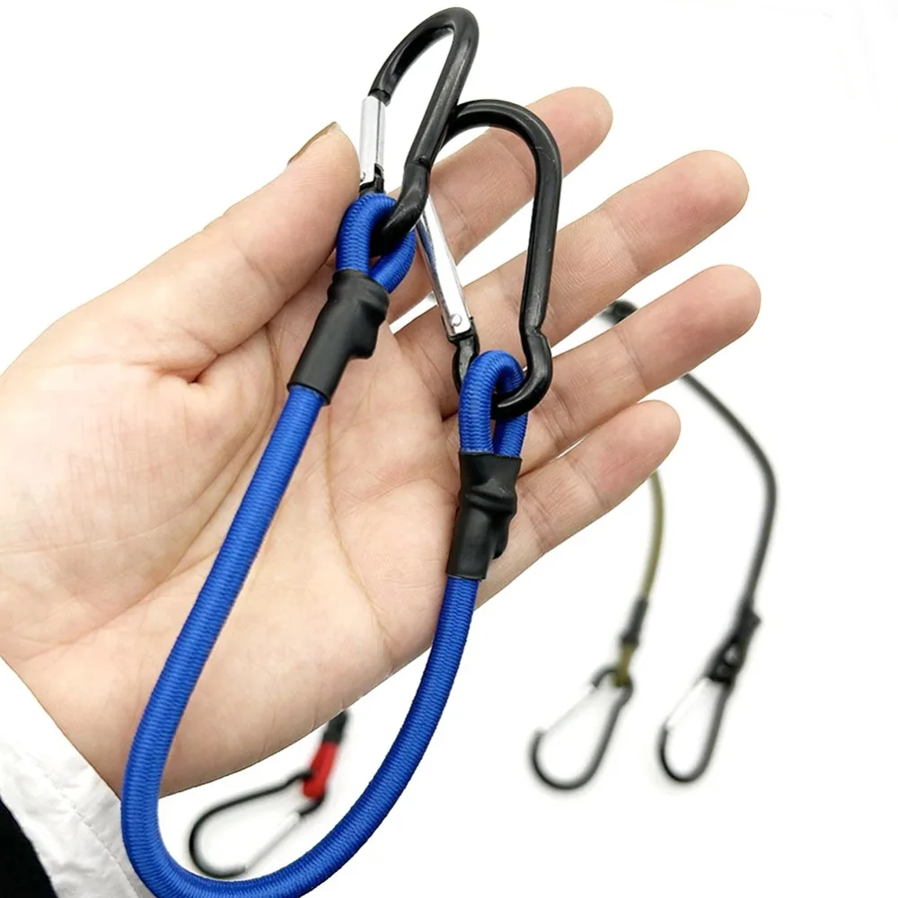 Description Picture 3 of item2pcs Stretchable Bungee Cord with Hooks 6mm Elastic Rope Versatile Camping Cycling Luggage Binding Rope Tool Accessories