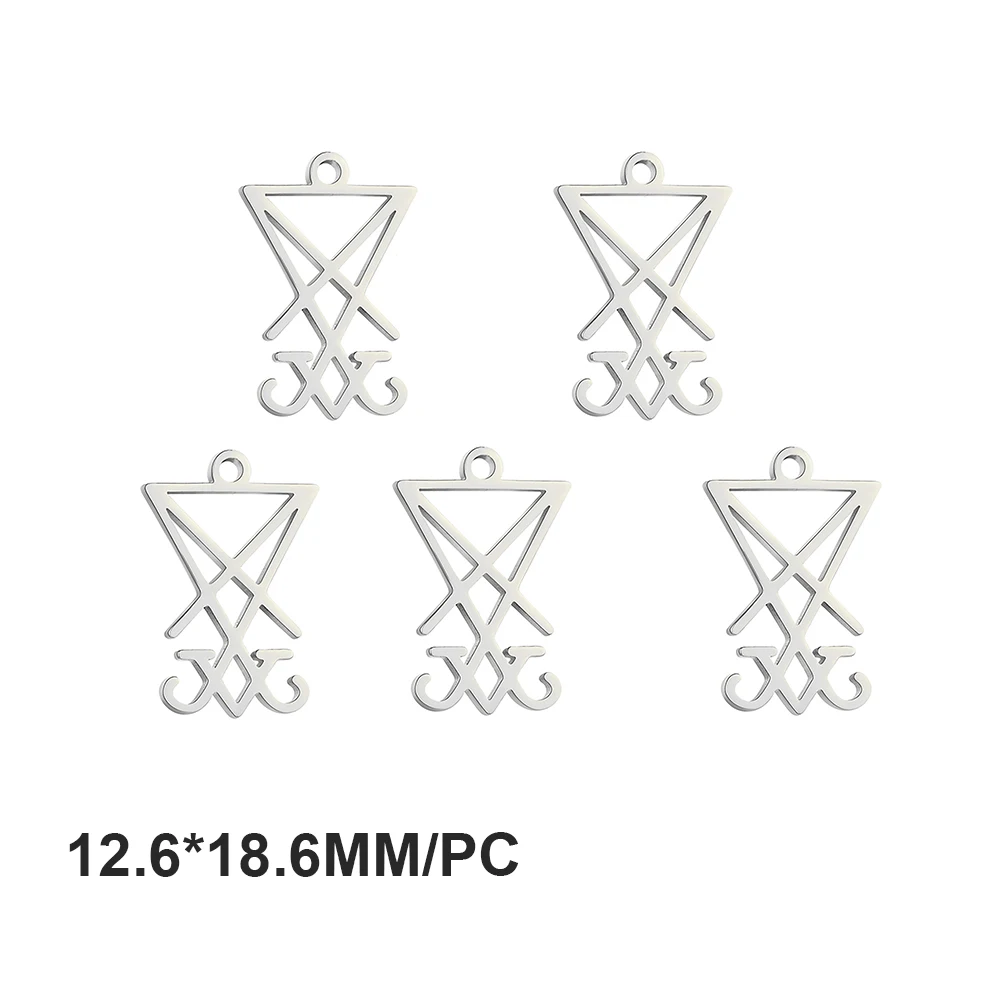 Leviathan Cross Sigil Pendant Set - Gothic Stainless Steel Amulet Jewelry Collection
