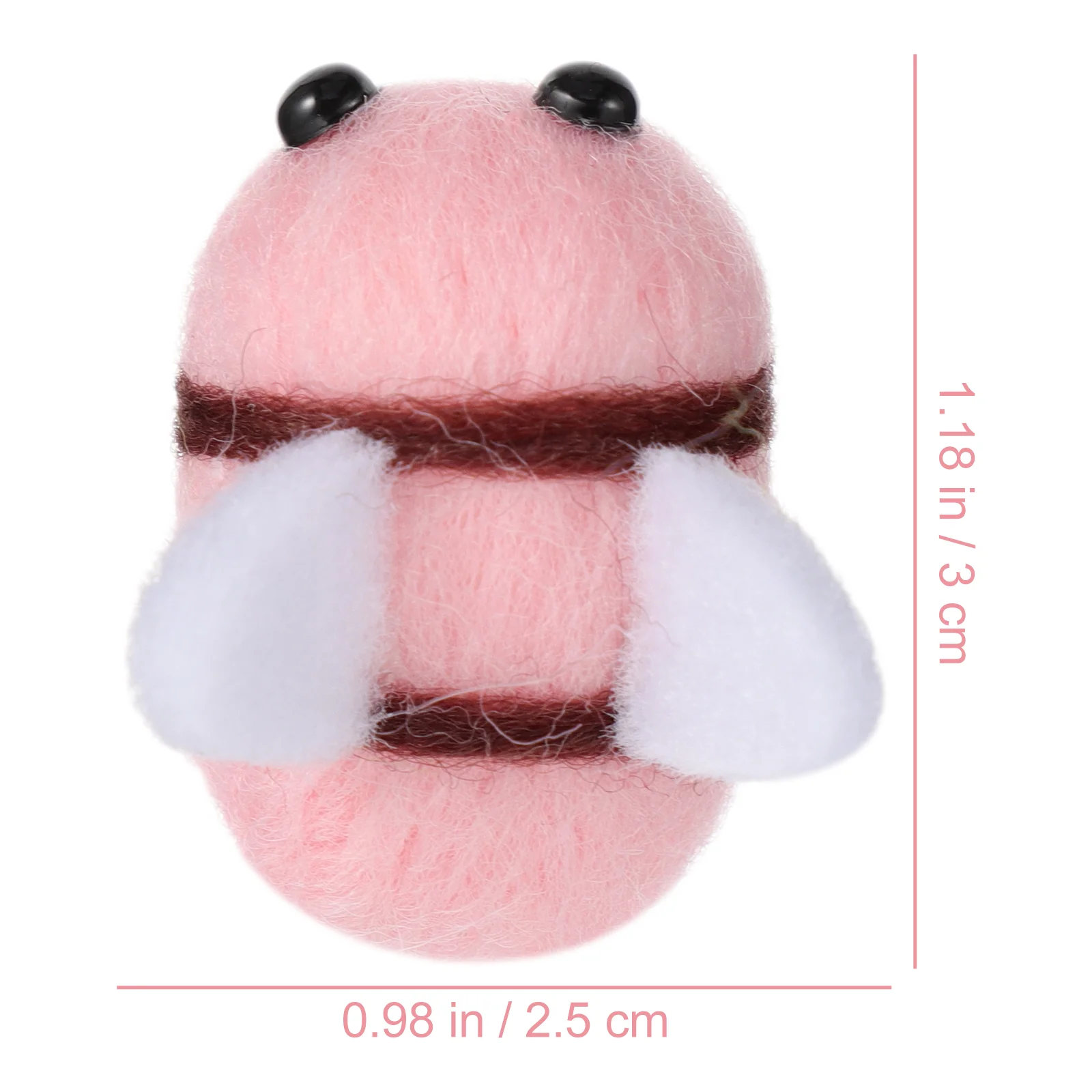 20 PCS Decorative Bee Craft Ball Wool Felt for Clothing Supplies Scrapbooking Child