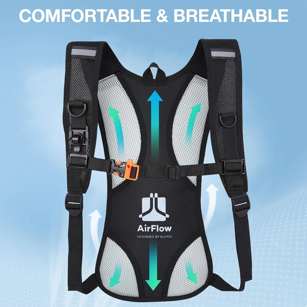 1Pcs Hydration Rucksack Pack for Men Women, Premium Water Reservoir Backpack for Cycling Hiking Bicycle Biking Climbing Running 5