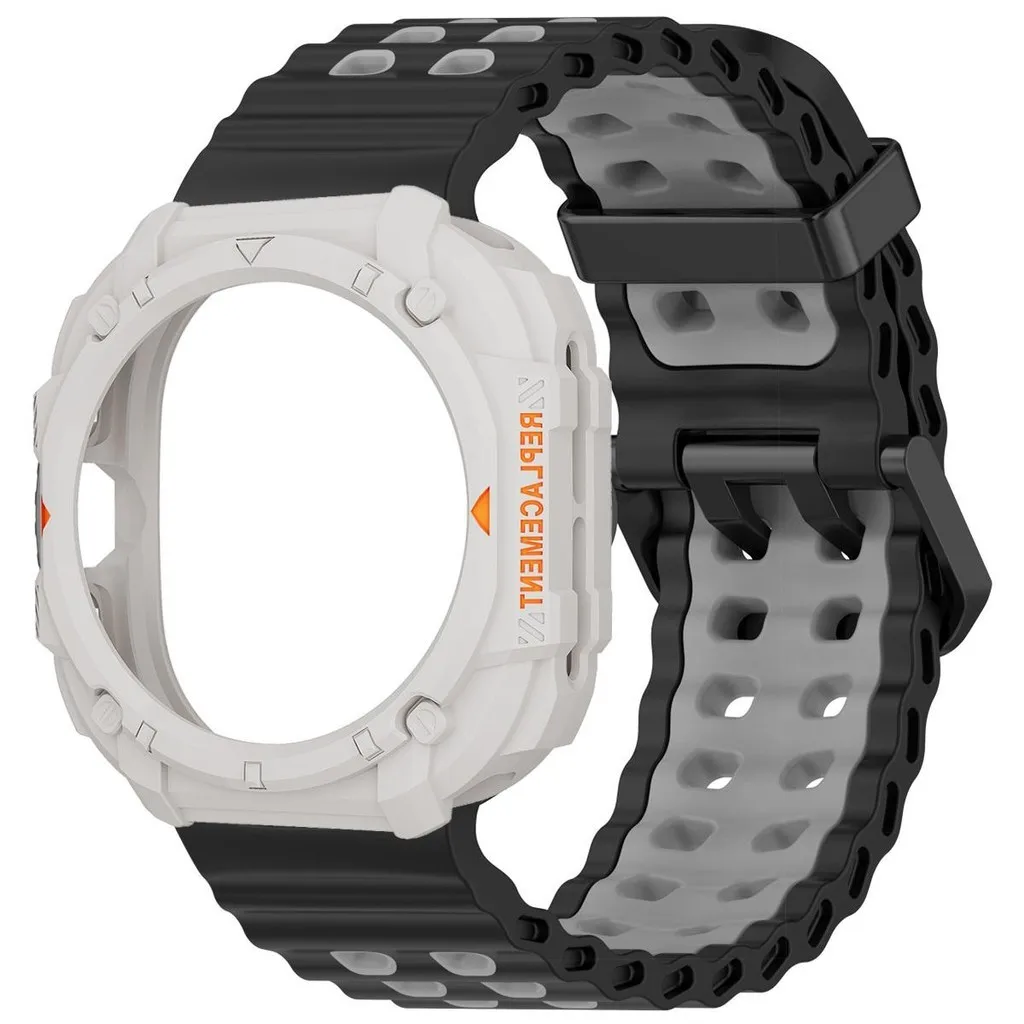 Premium Silicone Sport Band & Protective Case for 47mm Smartwatch - Durable Strap & Bracelet Cover