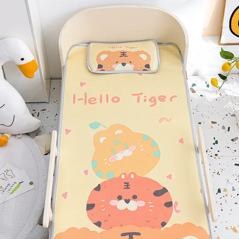 Cool Mat Three-piece Children's Bed Breathable Ice Silk Mat Baby Newborn Summer Cool Kindergarten Nap