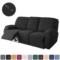 3seaters Classic Non-slip Sofa Cover Solid Color Recliner Chair Slipcover Lazy Boy Relax Couch Coushion Furniture Protector Home 1