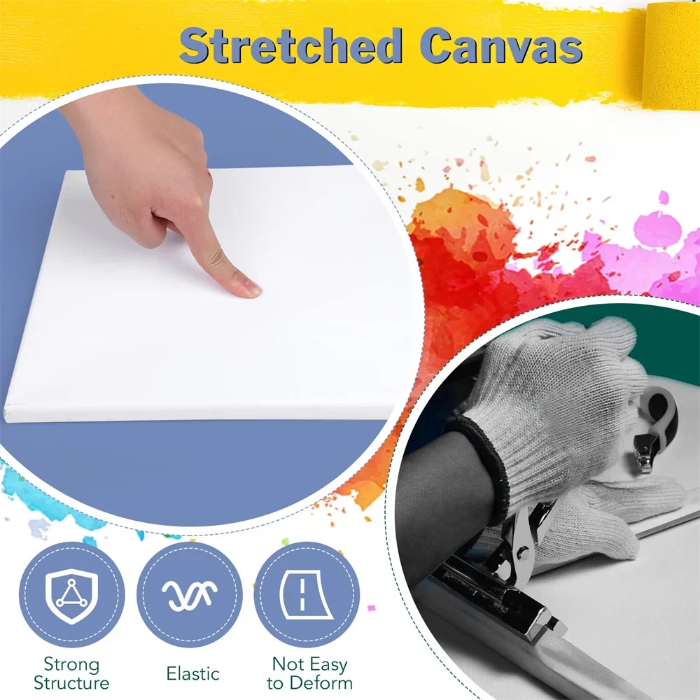 10pcs Mini Artists Canvas Art Drawing Board Blank Canvas Painting Frame Acrylic Oil Paint DIY Craft Supply school accessories