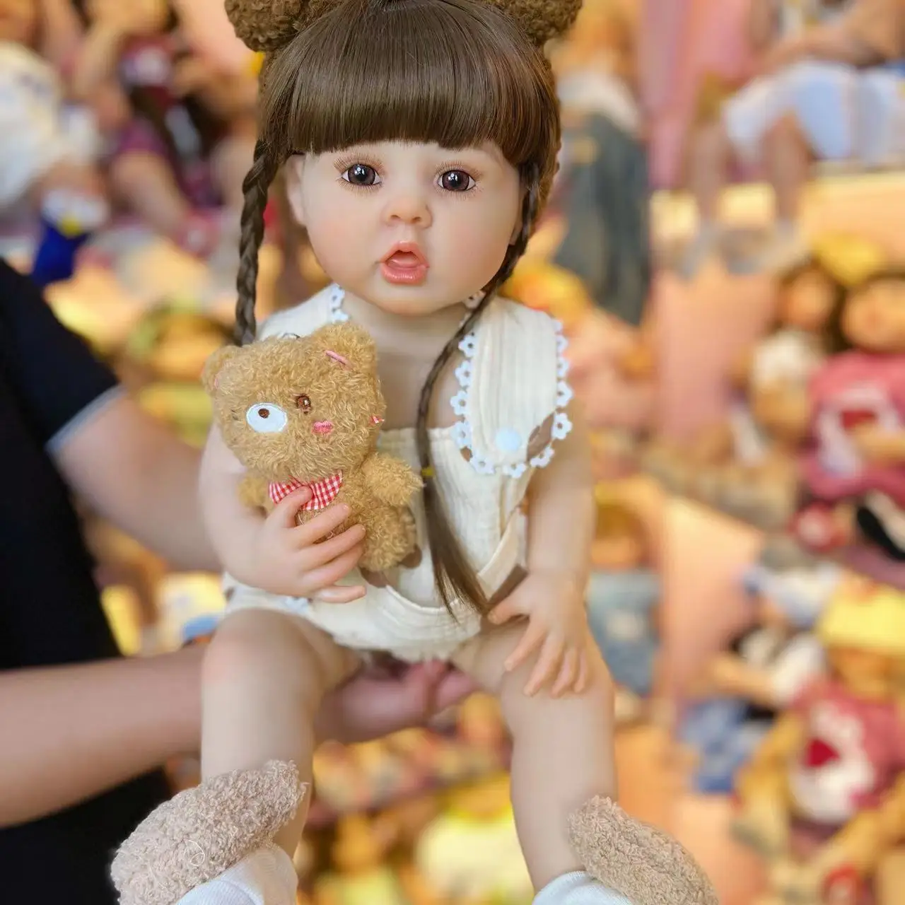 

55CM Lifelike Erin Reborn Dolls Handmade Painted Cute Bebe Reborn Full Body Vinyl Muñecas Reborn