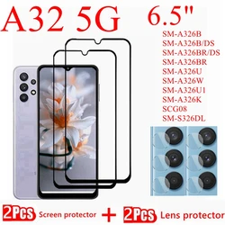 Premium Full Cover Tempered Glass Screen and Camera Lens Protector (FOR GALAXY A32 5G)