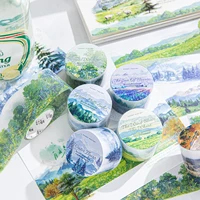 Mr. Pape, 200cm/roll, forest mountains and rivers PET tape landscape stickers DIY scrapbook diary decoration stationery stickers 1