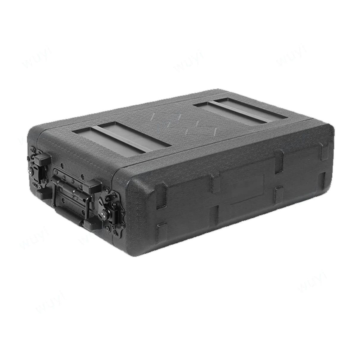 Main Body 390mm Deep Microphone Receiver 2U3U4U6U PE Cabinet Aluminum Fly Case Air Box Amplifier Mic Flightcase Shockproof Box 3