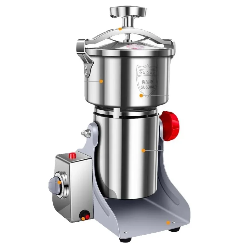 1000G 110/220 Grinder Machine Grains Electric Herbal Coffee Powder Miller Dry Food High Speed Intelligent Spices Cereals Crusher