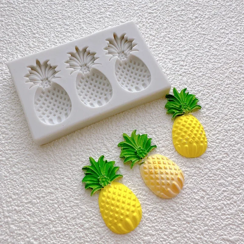 Hot Fruit Pineapple Strawberry Silicone Sugarcraft Mold Resin Tools Cupcake Baking Mould Fondant Cake Decorating Tools