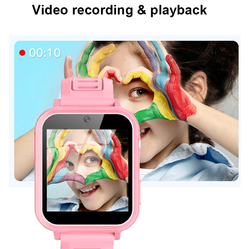Children's Wristwatch 24 Games Kids Smart Watch Music Play Pedometer Tracker Time Display Video Audio Record Torch Smartwatch 3