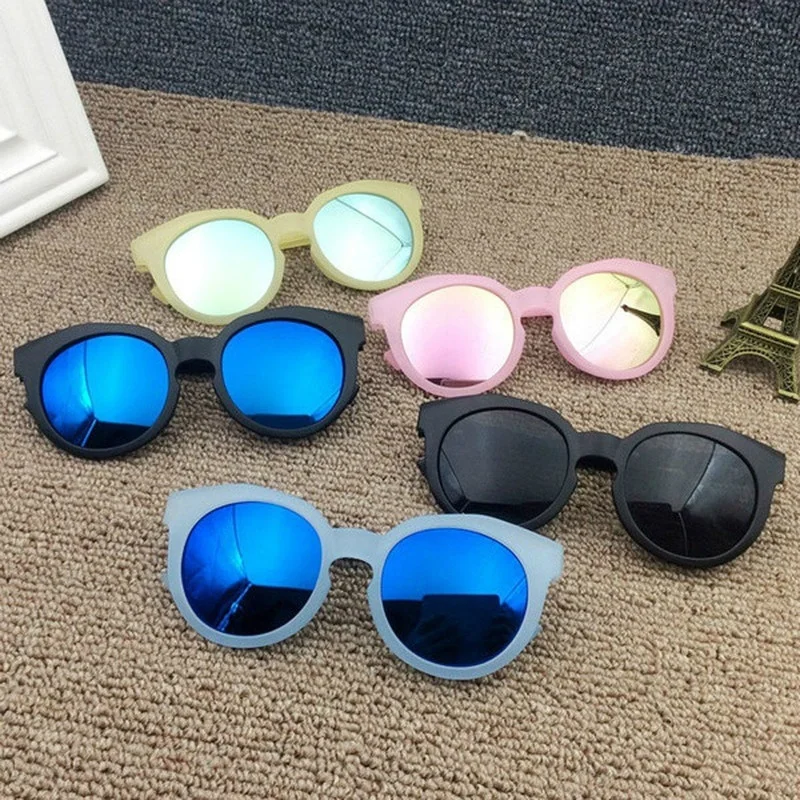 

The New Fashion Colorful Reflective Anti UV Sunglasses for Children Sunglasses Women 2023