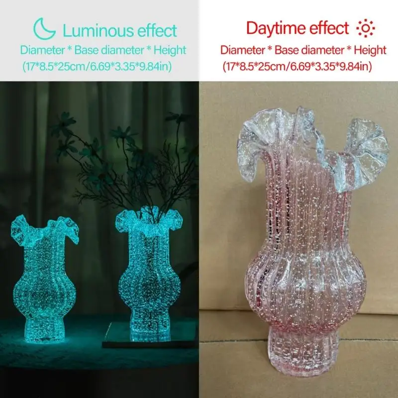 Fluorescent Glows In Dark Glass Vases for Stylish and Sophisticated Room Accent 3