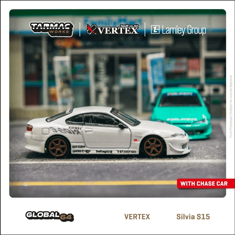 

Предпродажа Tarmac работает 1:64 VERTEX Silvia S15 белая металлическая коллекция моделей автомобилей из литого под давлением