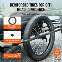 275 lbs Foldable Bike Cargo Trailer with Hitch