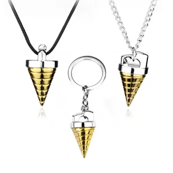 Anime Tengen Toppa Gurren Lagann Portachiavi Core Drill Portachiavi con ciondolo per donna Uomo Portachiavi Cosplay Gioielli