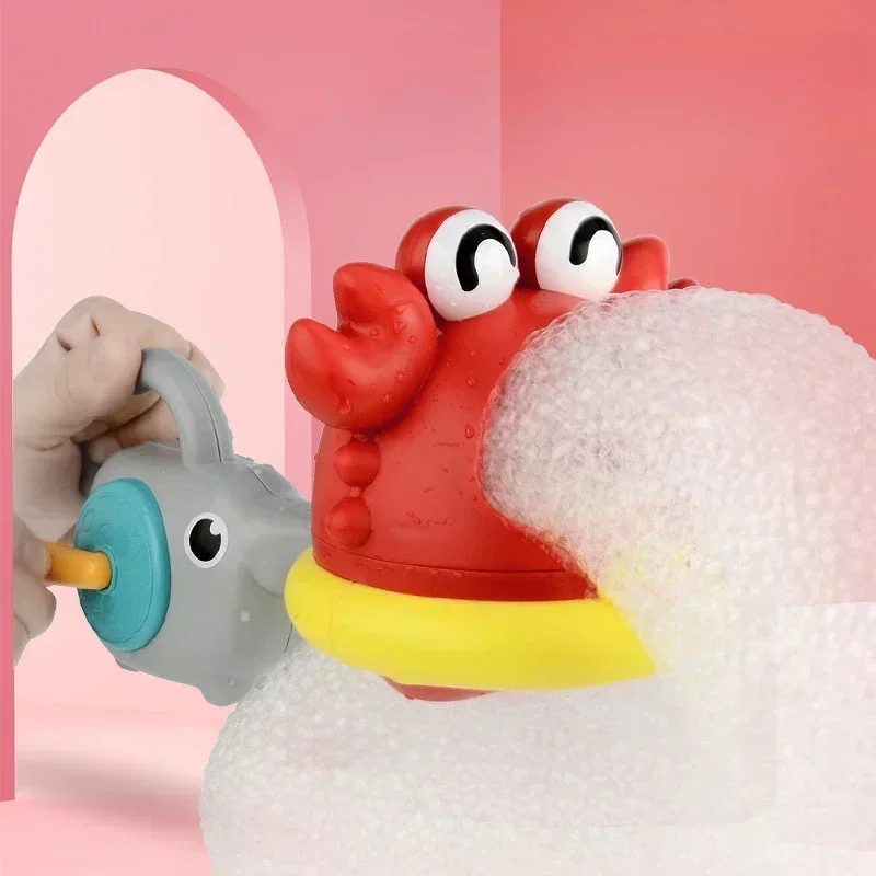 Baby Bath Toys Bubble Machine Crab Bubble Bath machine Suitable for bathtub blowing bubbles Maker Baby Bathroom Toy for Children 6