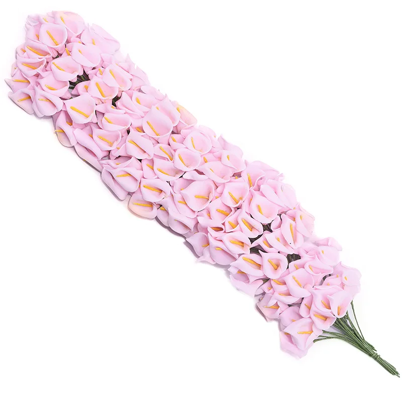 72/144 stücke Mini Schaum Calla Lilie künstliche Blumen Blumenstrauß für Hochzeits dekoration DIY Kranz Geschenk Scrap booking Handwerk gefälschte Blumen – Detail 7