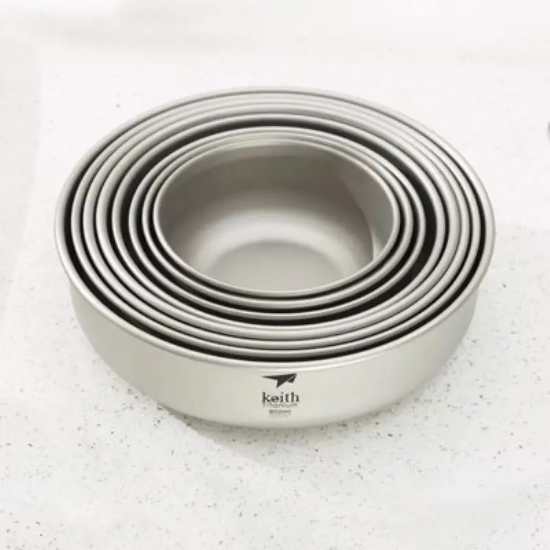 KeithTitaniumBowlsSetsOutdoorCampingPicnicTablewareUltralight