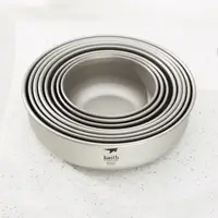 Keith Titanium Bowls Sets Outdoor Camping Picnic Tableware Ultralight Portable Camping Hiking Bowl 220ml - 900ml 1