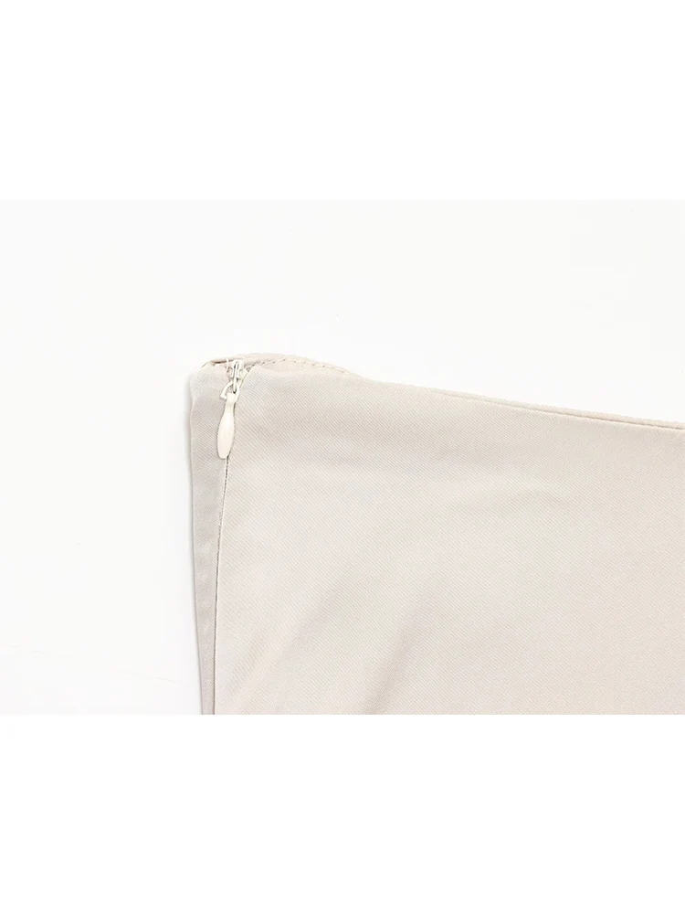 TFMLN 2025 Summer Women Elegant Strapless Loose Outfits Fashion Vintage Satin Sexy Off Shoulder Sleeveless Tops + Long Pant Set