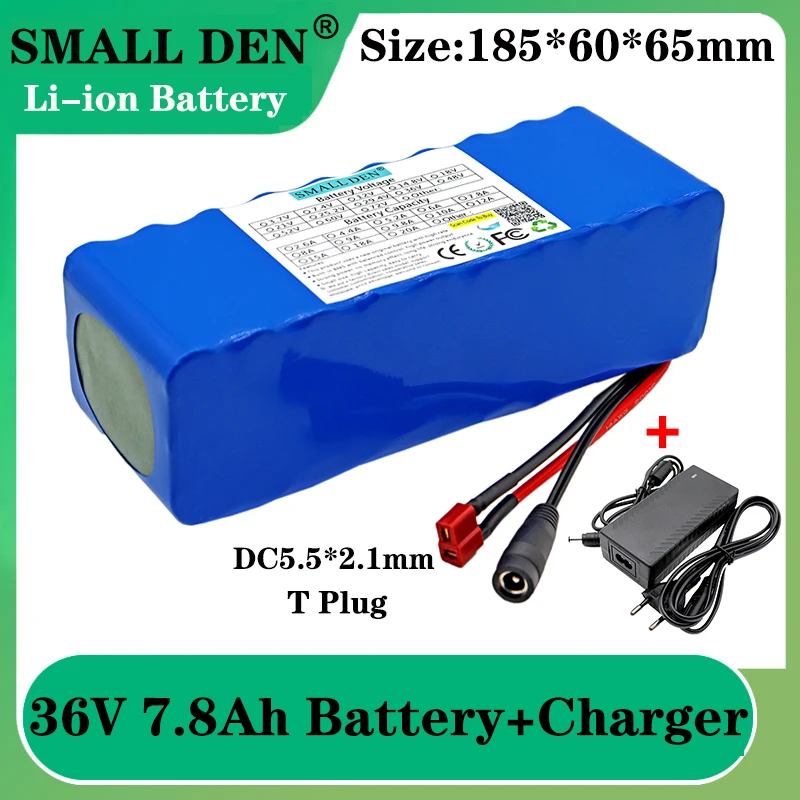 36V 7.8A 18650 battery pack 10S3P 7800mAh built-in 15A BMS, 250W-500W  scooter, electric bicycle battery + 42V 2a charger - AliExpress