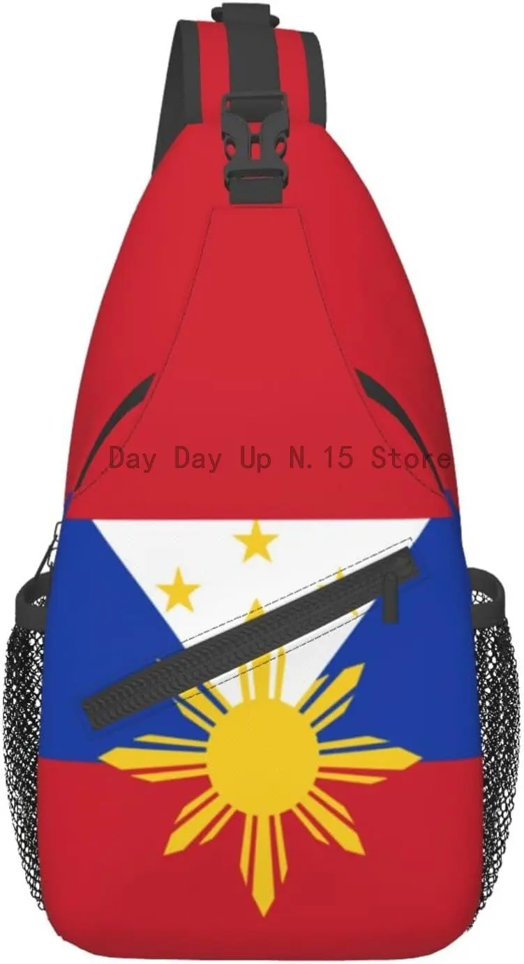 

Cute Philippine Flag Sling Bag Crossbody Sling Backpack Filipino Casual Shoulder Chest Bag Travel Daypack for Women Men