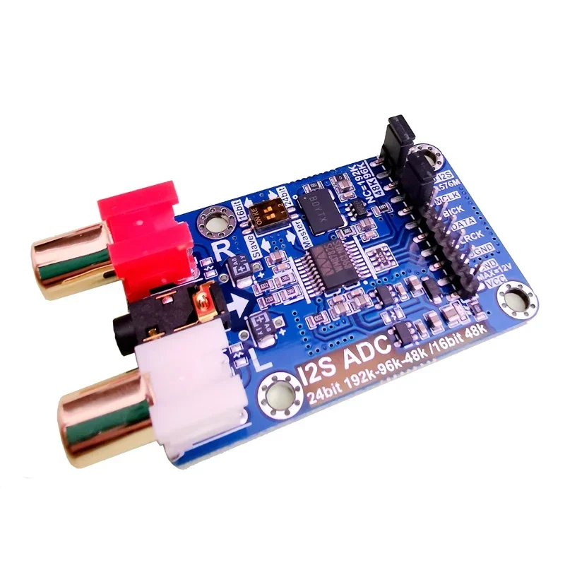 Módulo de Captura de Áudio I2s Adc Modo Mestre Escravo Placa de Desenvolvimento 24bit 192k 96k 48k