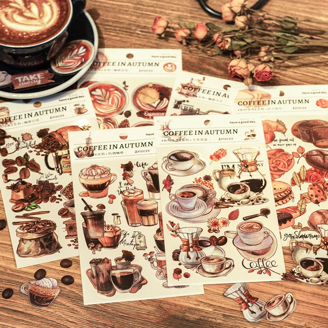 Coffee stickers, Autumn stickers, Drink stickers By ArtFM