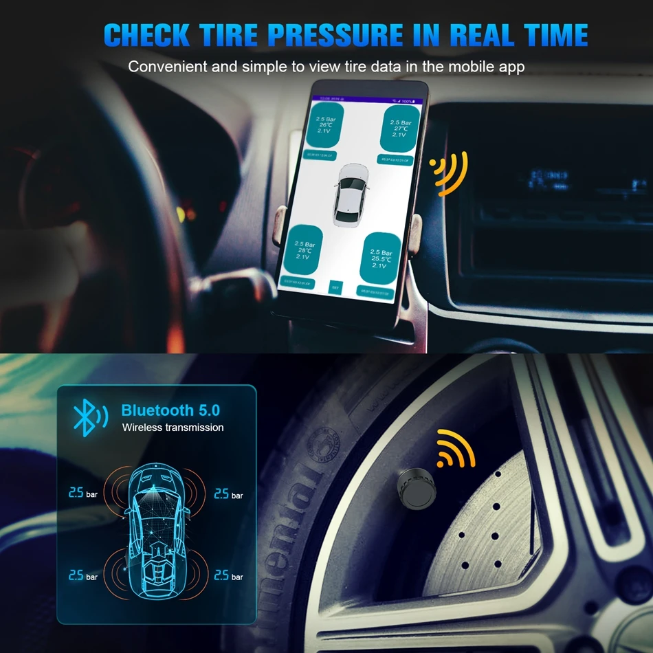  5.0 TPMS   Ÿ̾ з ͸ ý, ڵ   RV ܺ 4  iOS ȵ̵