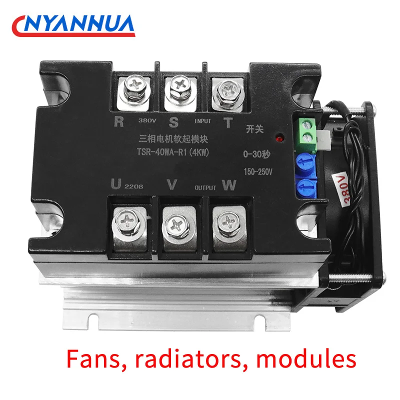 Conjunto Completo Radiador Macio do fã do Módulo do Começo 380v Trifásico do Motor Inteligente Começo Lento 2kw4kw6kw8kw do Armário do Acionador de Partida Macio um