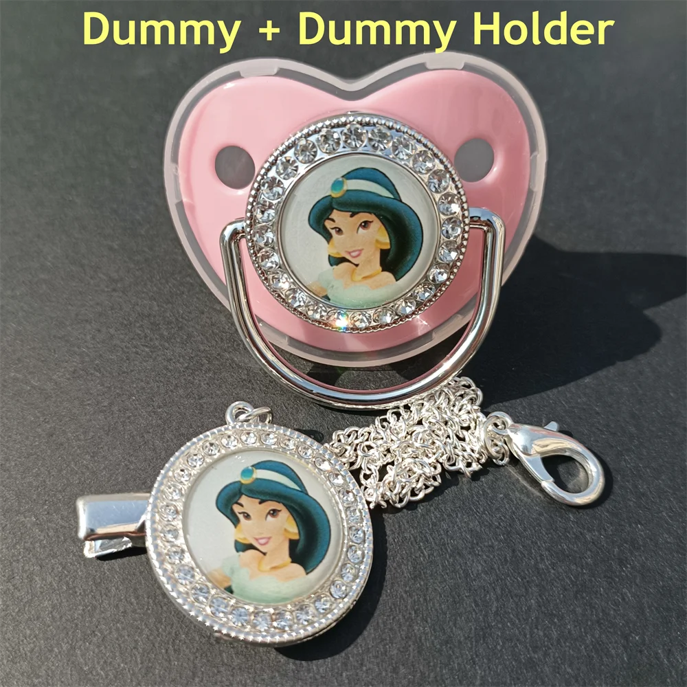 [1set]Disney Baby Pacifiers and Pacifier Clips BPA Free Silicone Baby