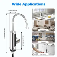 Robinet d'eau chaude électrique instantané 3000W avec affichage LED 360° °   Robinet chauffe-eau rotatif pour évier de cuisine et salle de bain, protection contre les fuites 6
