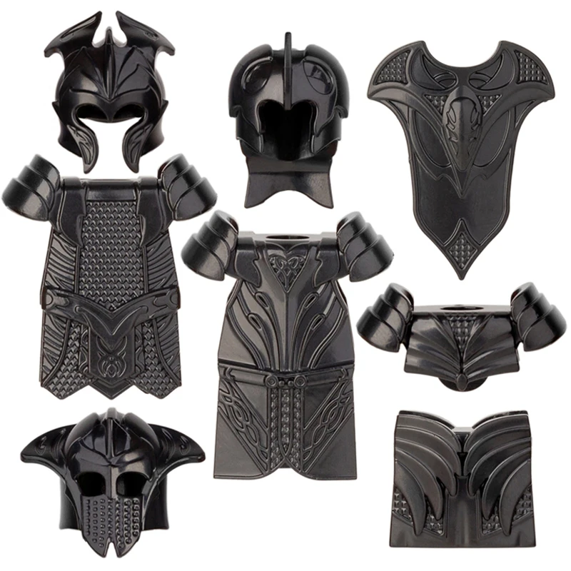 Koruit средневековый рыцарь нолдо оружие воина для фигурок 4 см строительные блоки MOC Аксессуары Шлем Броня щит игрушки для детей