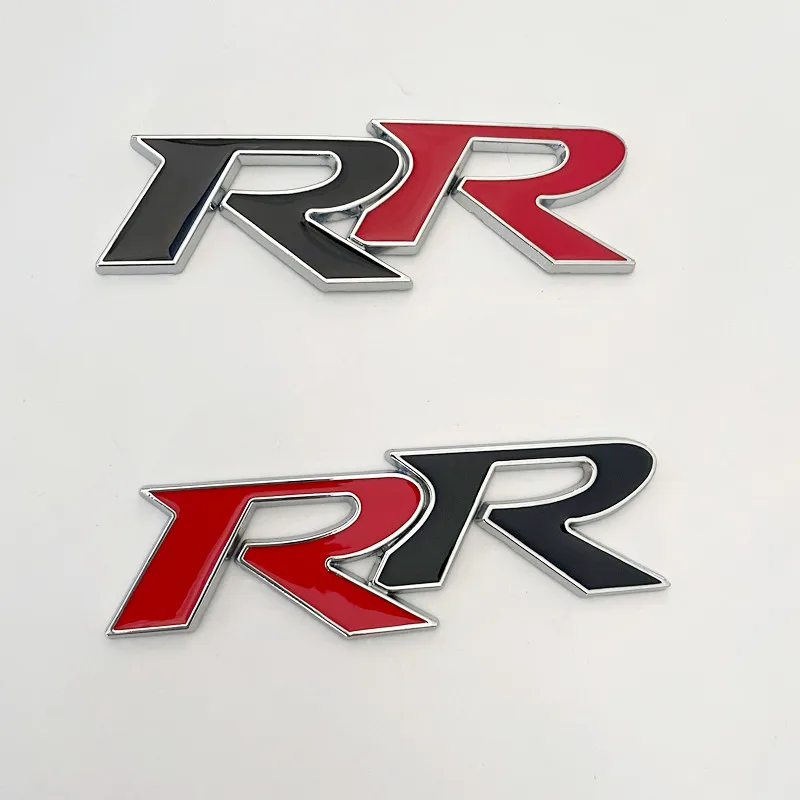 혼다 시빅 무겐 어코드 CRV 시티 HRV 스티커 액세서리용 3D 메탈 RR 로고 자동차 전면 그릴 후면 트렁크 엠블럼 배지 데칼