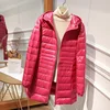Female Long Warm Down Coat with Portable Storage Bag Women Light Down Jacket Ladies Overcoats Hip-Length High Street 4