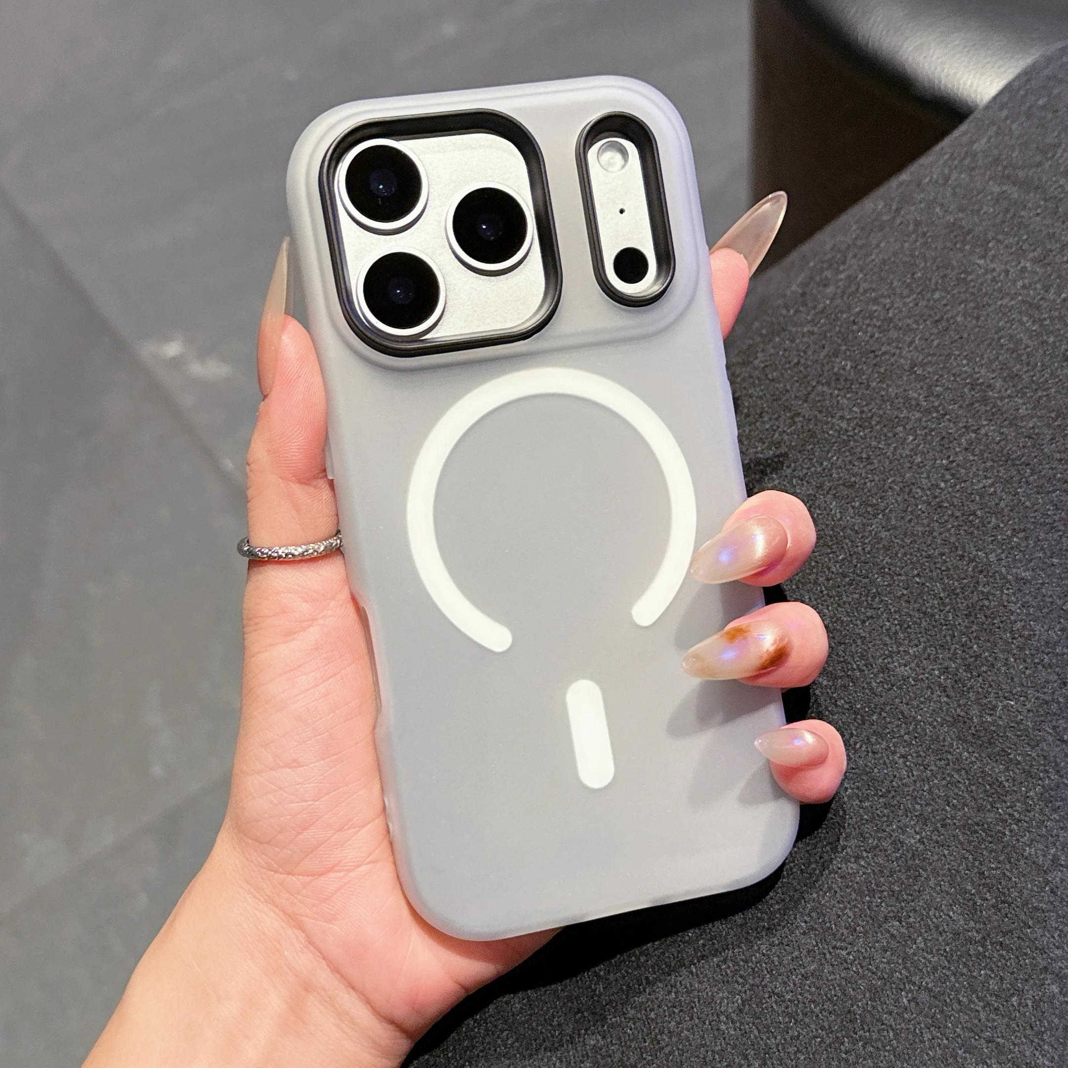 Candy Color Matte 2-in-1 Magnetic Wireless Charging Phone Case Cover