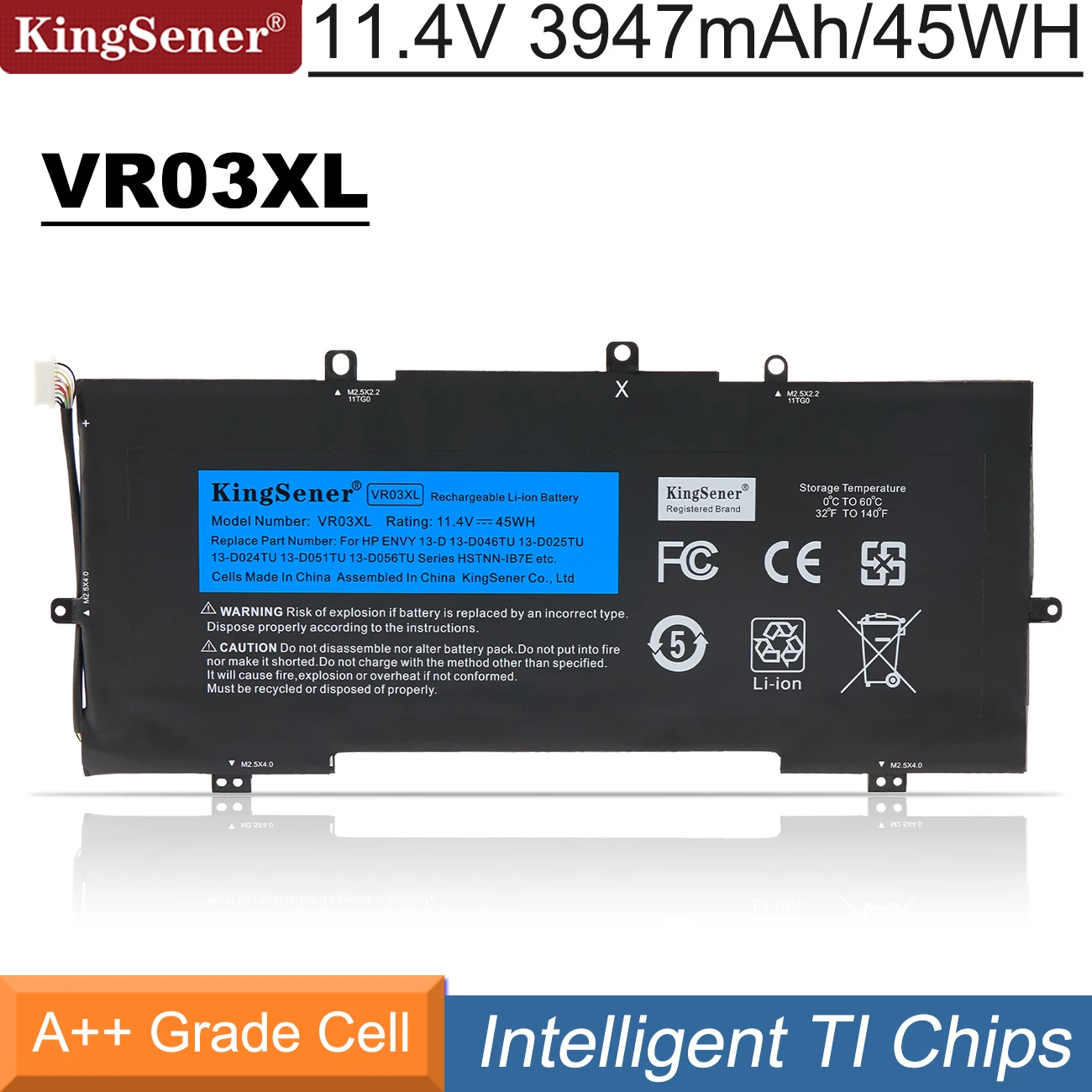 BYDT 45Wh VR03XL Batteria portatile per HP VR03 VR03XL VRO3XL 816497-1C1 816497-1C1 HSTNN-IB7E TPN-C120 816238-850 816243-005 HP Envy 13-D 13-D000 13-D100 Series Battery 6 Cells 11.4V