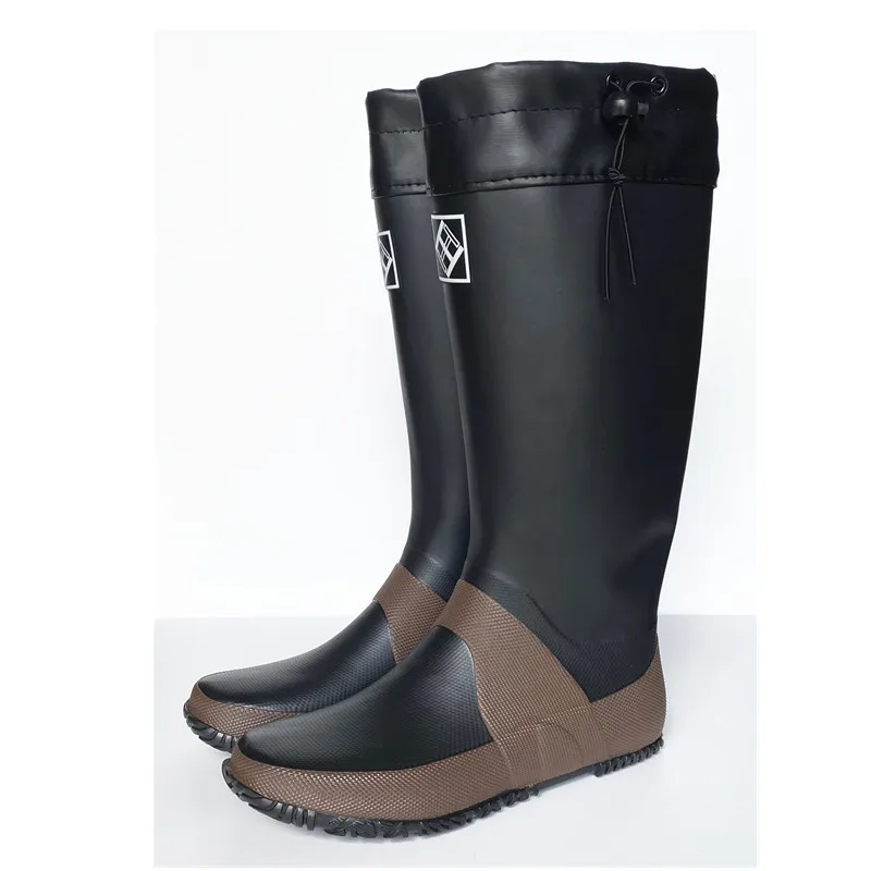 Men's Over-the-Knee Rain Boots Fishing Boots  Latex, and Waterproof Platform - for Fishing, Bird Watching, and Car Washing