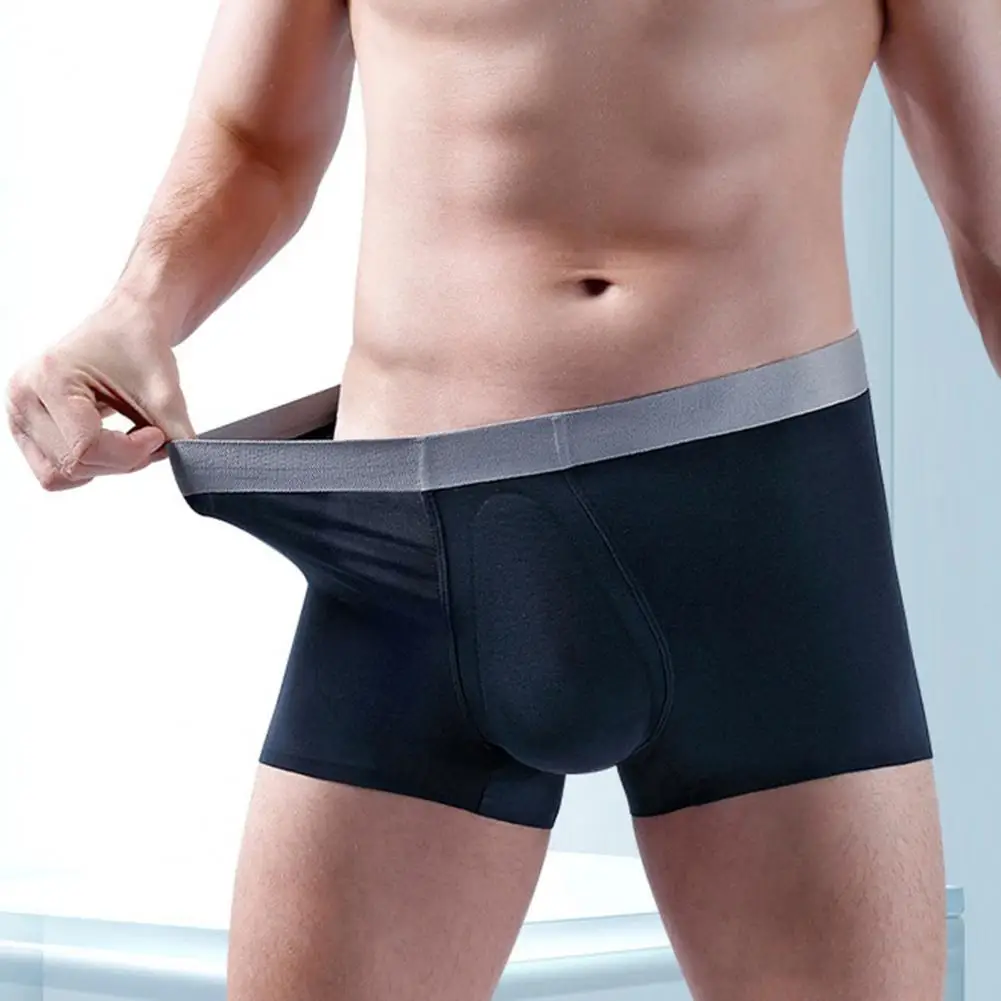 

Stretchable Men Underpants Men Boxer Briefs Premium Seamless Men's Boxers U Convex Design Wide Waistband Breathable for Comfort