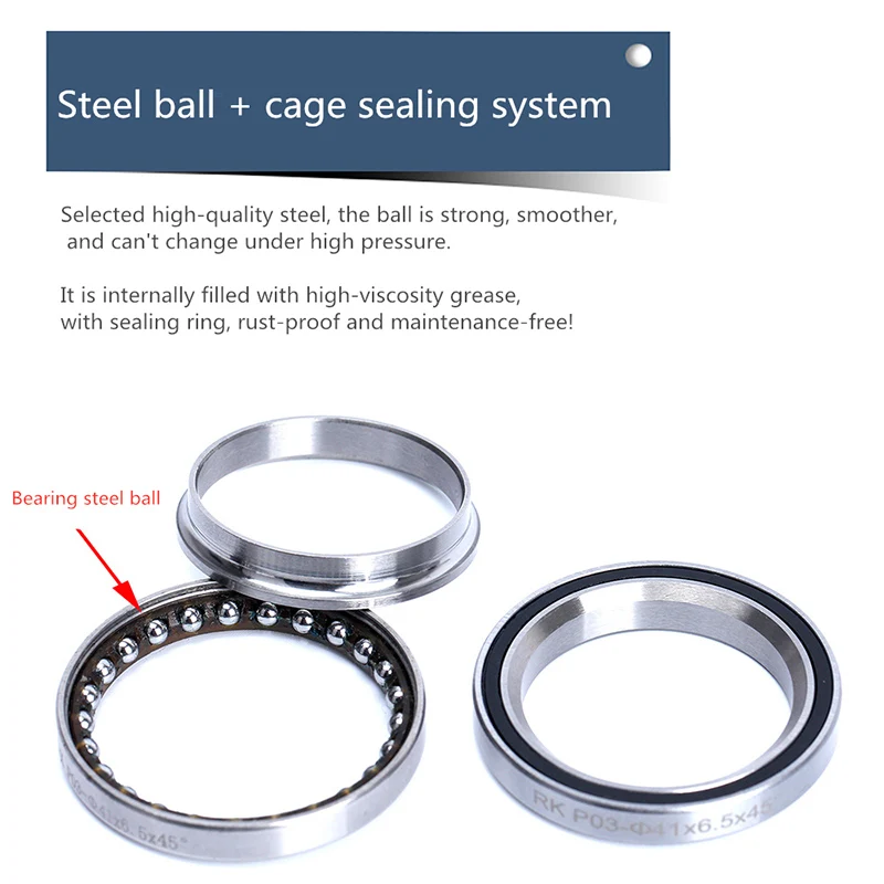 Bicycle Headset Bearing for 28.6/44/30mm MTB Road Bike Headset Repair Part Replace Accessories 41/41.8/47/51/52mm bicycle ball bearing bike headset bearings