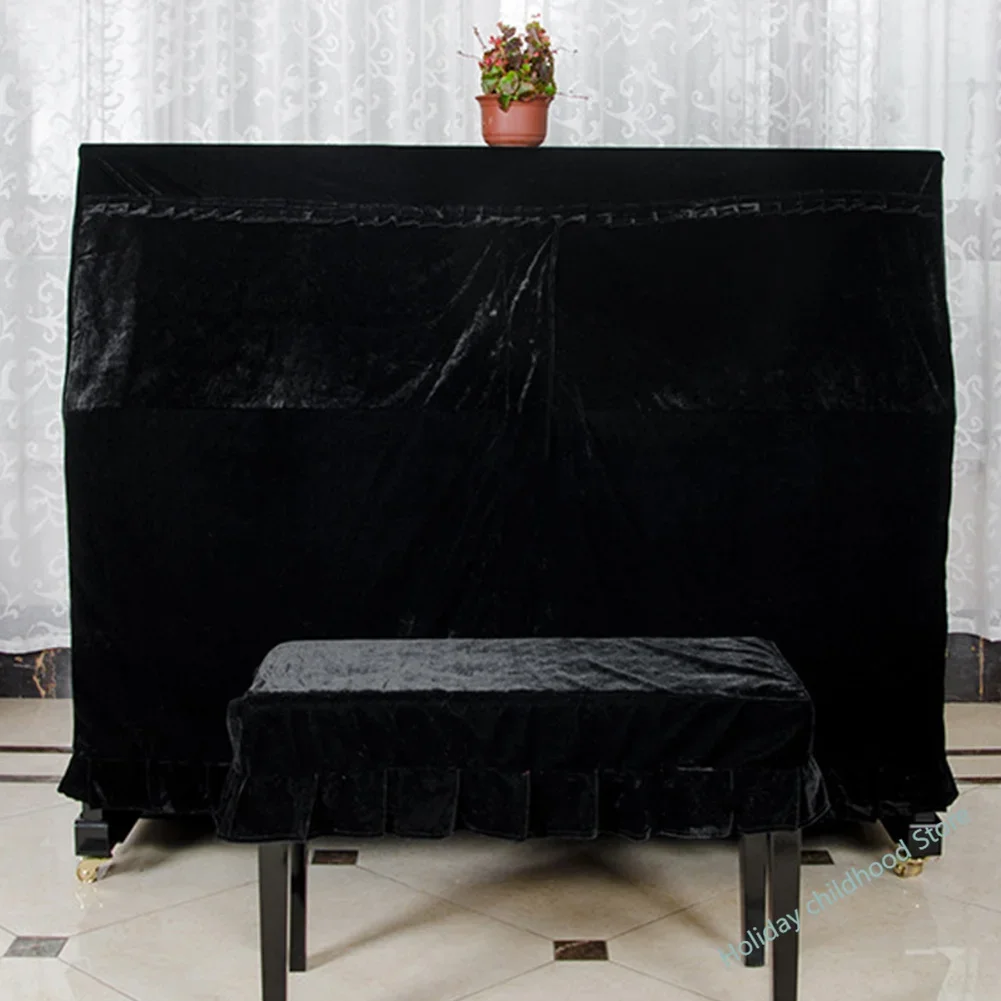 Durable Soft Velvet Decorated Piano Cover Macrame Hand Wash Practical Home With Cover Dust-Proof Protective Anti-scratch